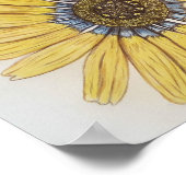 Schönes handgezeichnetes Blume Poster (Ecke)