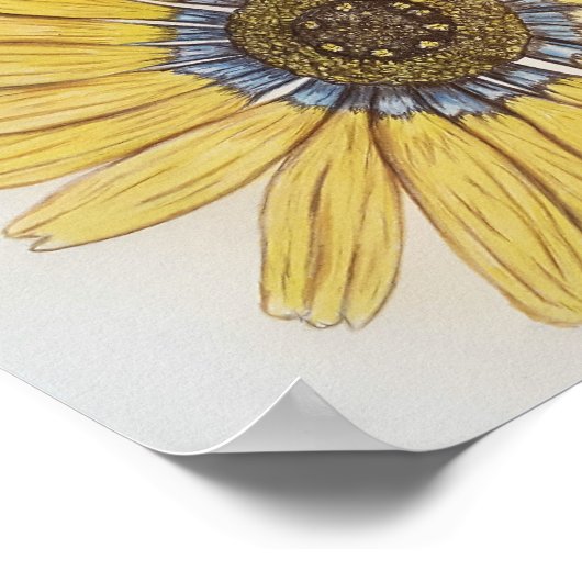 Schönes handgezeichnetes Blume Poster (Ecke)