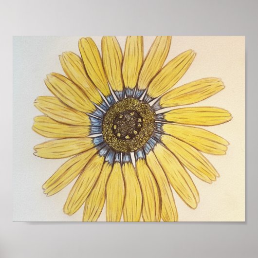 Schönes handgezeichnetes Blume Poster (Vorne)