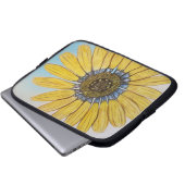 Schönes, handgezeichnetes Design der Blume Laptopschutzhülle (Vorne Knopf)