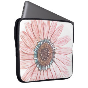 Schönes, handgezeichnetes Design der Blume Laptopschutzhülle