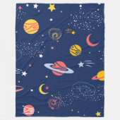 Schönes Handgezeichnetes Galaxy Hintergrundmuster Fleecedecke (Vorderseite)