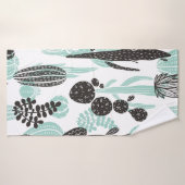 Schönes handgezogenes Kakti-Doodrom nahtloses Must Badehandtuch (Badehandtuch)