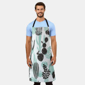 Schönes handgezogenes Kakti-Doodrom nahtloses Must Schürze (Getragen)