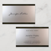 Schönes Handwriting-Script Moderner Design-Glamour Visitenkarte (Vorne/Hinten)