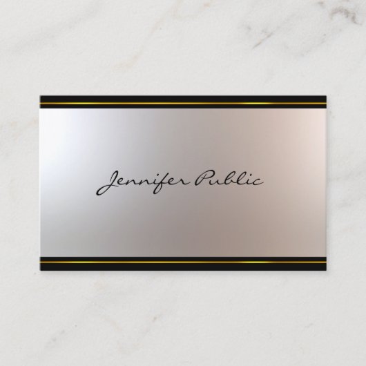 Schönes Handwriting-Script Moderner Design-Glamour Visitenkarte (Vorderseite)