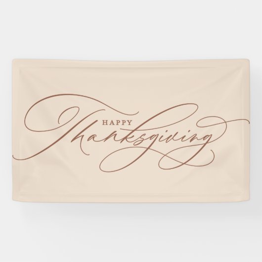 Schönes Happy-Thanksgiving-Manuskript Banner (Horizontal)
