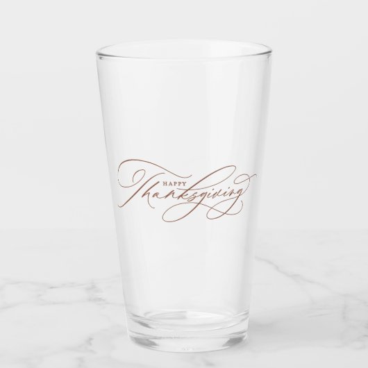 Schönes Happy-Thanksgiving-Manuskript Glas (Vorderseite)