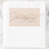 Schönes Happy-Thanksgiving-Manuskript Rechteckiger Aufkleber (Tasche)
