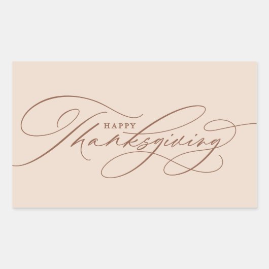Schönes Happy-Thanksgiving-Manuskript Rechteckiger Aufkleber (Vorderseite)