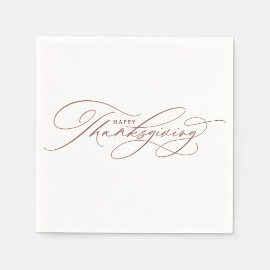 Schönes Happy-Thanksgiving-Manuskript Serviette (Vorderseite)