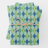 Schönes Harlequin Diamonds Wrapping Paper Geschenkpapier Set (Beispiel)