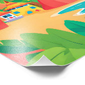 Schönes Haus auf einer tropischen Insel Fotodruck (Ecke)