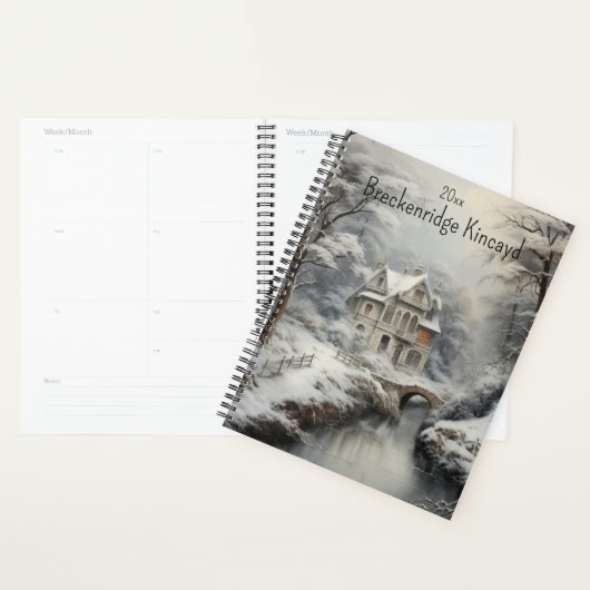 Schönes Haus im Winter, Name ändern, Jahr Planer (Anzeige)