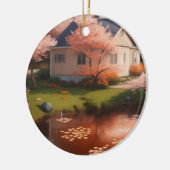 Schönes Haus Keramik Ornament (Links)