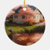 Schönes Haus Keramik Ornament (Hinten)