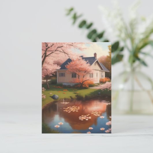 Schönes Haus Postkarte (Stehend Vorderseite)