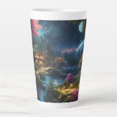 Schönes Haus und Garten in einem magischen Land Milchtasse (Vorderseite)