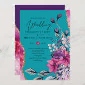 Schönes HAUSHALT Pink Aquamarine florale Agate Hoc (Vorne/Hinten)