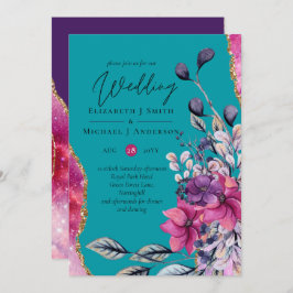 Schönes HAUSHALT Pink Aquamarine florale Agate Hoc