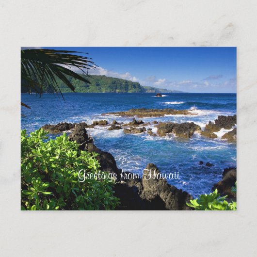 Schönes Hawaii, landschaftliche Sicht, Postkarte (Vorderseite)
