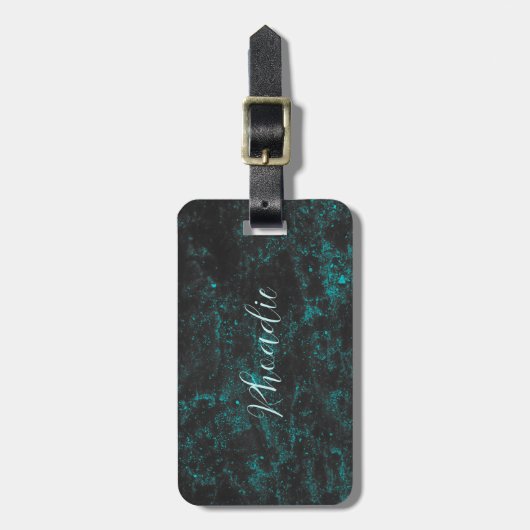 Schönes hellblau gepäckanhänger (Vorderseite vertikal)