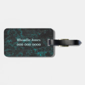 Schönes hellblau gepäckanhänger (Rückseite horizontal)