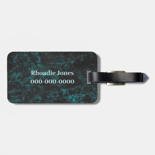 Schönes hellblau gepäckanhänger (Rückseite horizontal)