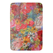 Schönes, helles, Abstraktes Blumenmuster Badematte (Vorderseite Vertikal)