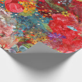 Schönes, helles, Abstraktes Blumenmuster Geschenkpapier (Ecke)