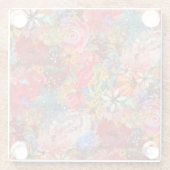 Schönes, helles, Abstraktes Blumenmuster Glasuntersetzer (Rückseite)