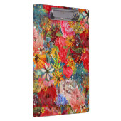 Schönes, helles, Abstraktes Blumenmuster Klemmbrett (Rechts)