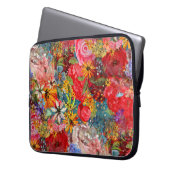 Schönes, helles, Abstraktes Blumenmuster Laptopschutzhülle (Vorderseite Links)
