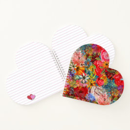 Schönes, helles, Abstraktes Blumenmuster Notizblock