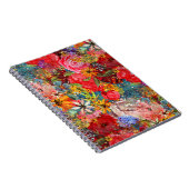 Schönes, helles, Abstraktes Blumenmuster Notizblock (Rechte Seite)