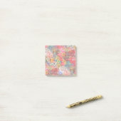 Schönes, helles, Abstraktes Blumenmuster Post-it Klebezettel (Auf Schreibtisch)