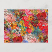 Schönes, helles, Abstraktes Blumenmuster Postkarte (Vorderseite)