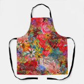 Schönes, helles, Abstraktes Blumenmuster Schürze (Vorderseite)