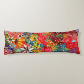 Schönes, helles, Abstraktes Blumenmuster Seitenschläferkissen (Rückseite)