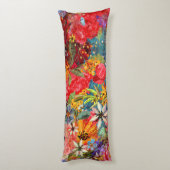 Schönes, helles, Abstraktes Blumenmuster Seitenschläferkissen (Rückseite (Vertikal))