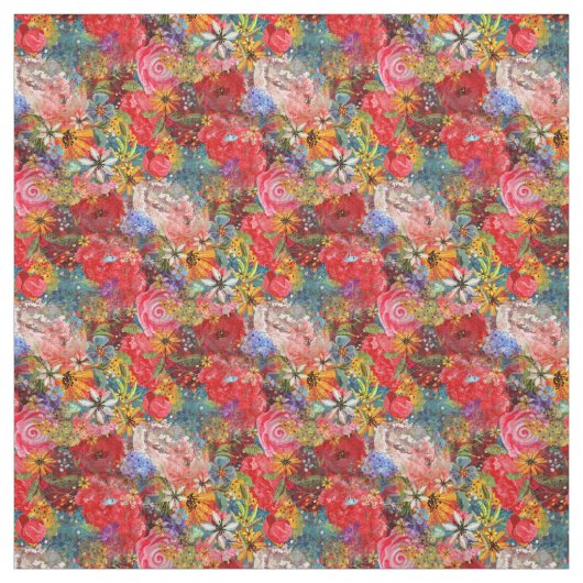 Schönes, helles, Abstraktes Blumenmuster Stoff (Muster)