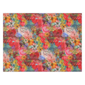 Schönes, helles, Abstraktes Blumenmuster Tischdecke (Vorderseite (Horizontal))