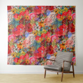 Schönes, helles, Abstraktes Blumenmuster Wandteppich (Beispiel (Horizontal))