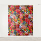 Schönes, helles, Abstraktes Blumenmuster Wandteppich (Vorderseite)