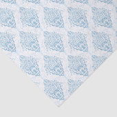 Schönes helles blaues Damask-Muster Seidenpapier (Ausschnitt)