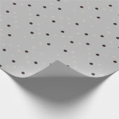 Schönes helles Grau mit Punkten Geschenkpapier (Ecke)