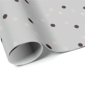 Schönes helles Grau mit Punkten Geschenkpapier (Rolleneckpunkt)