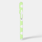 Schönes helles Grün mit großen weißen Polka-Punkte Case-Mate iPhone Hülle (Rückseite / Links)