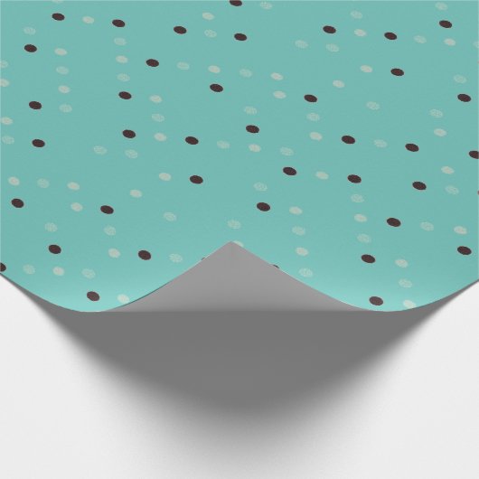 Schönes helles Grün mit Punkten Geschenkpapier (Ecke)
