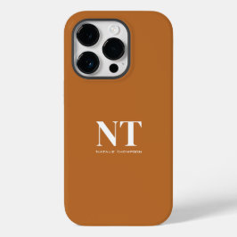 Schönes helles Karamelll mit modernem weißem Text Case-Mate iPhone 14 Pro Hülle